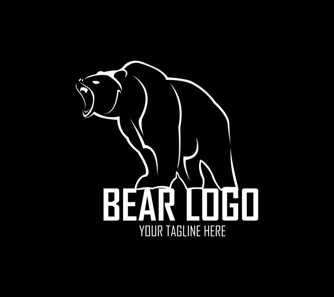 Bär-Logo-Symbol-Illustration-Design-Vektor-Vorlage vektor