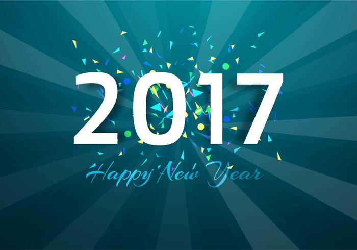 Free Vector Neujahr 2017 Hintergrund