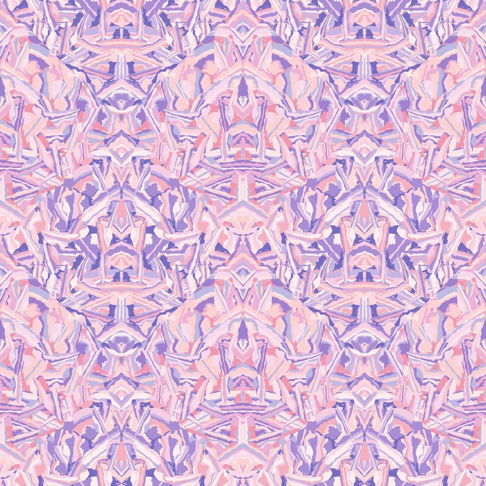 psychedelisches abstraktes kaleidoskop nahtloses muster. geometrische Mosaikverzierung. vektor