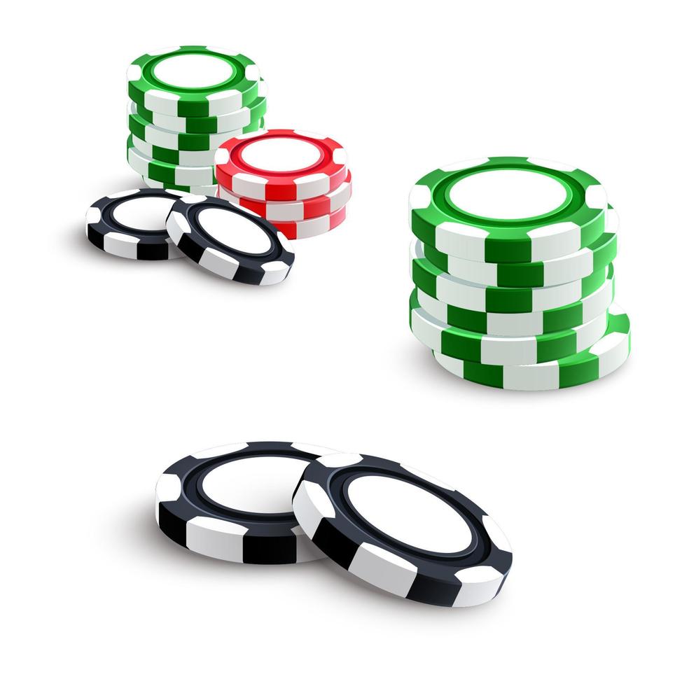 Casino- und Pokerspielchips vektor