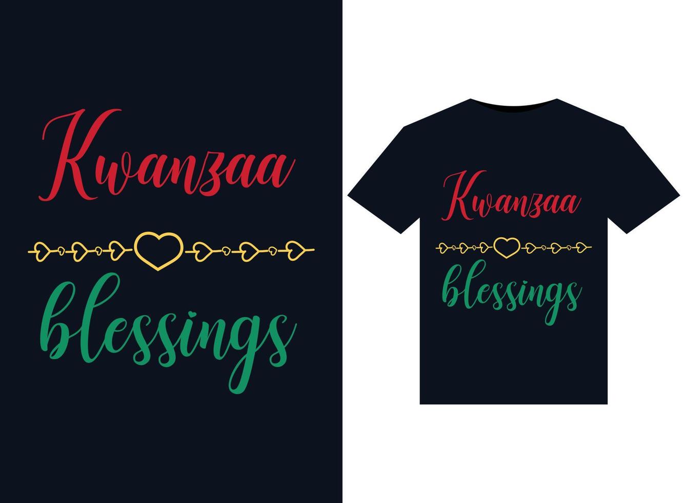 kwanzaa välsignelser illustrationer för tryckfärdig t-tröjor design vektor