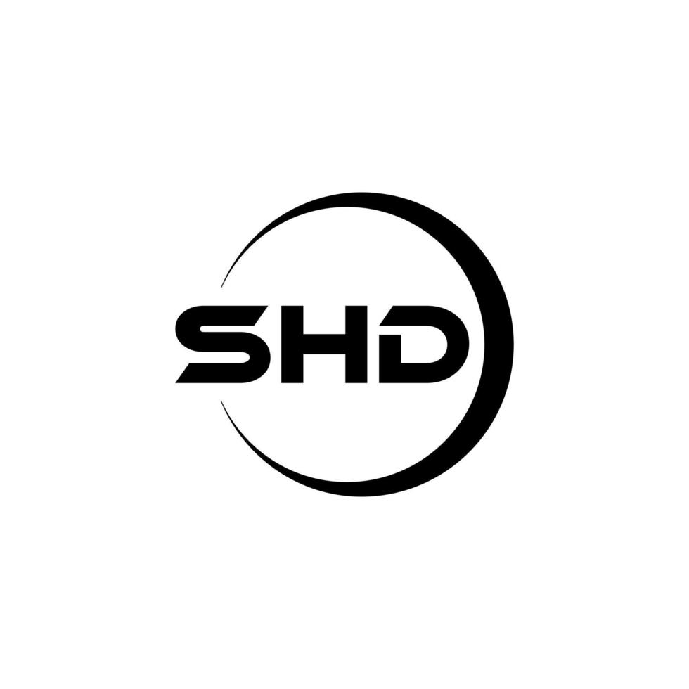 shd-Buchstaben-Logo-Design in Abbildung. Vektorlogo, Kalligrafie-Designs für Logo, Poster, Einladung usw. vektor