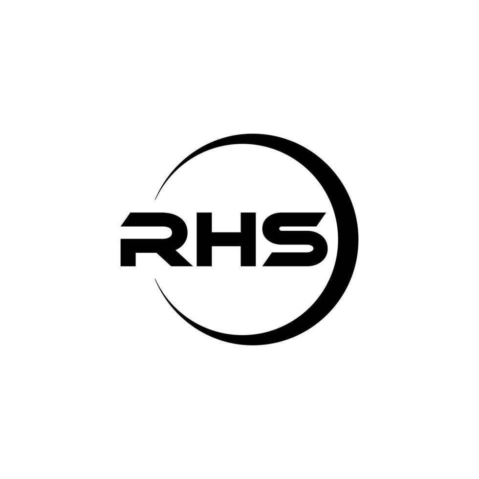 rhs-Buchstaben-Logo-Design in Abbildung. Vektorlogo, Kalligrafie-Designs für Logo, Poster, Einladung usw. vektor