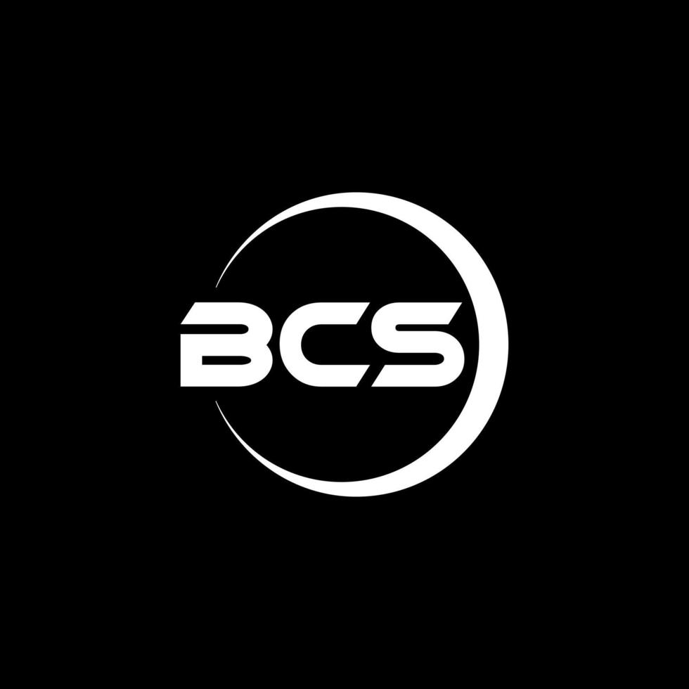 bcs brev logotyp design i illustration. vektor logotyp, kalligrafi mönster för logotyp, affisch, inbjudan, etc.