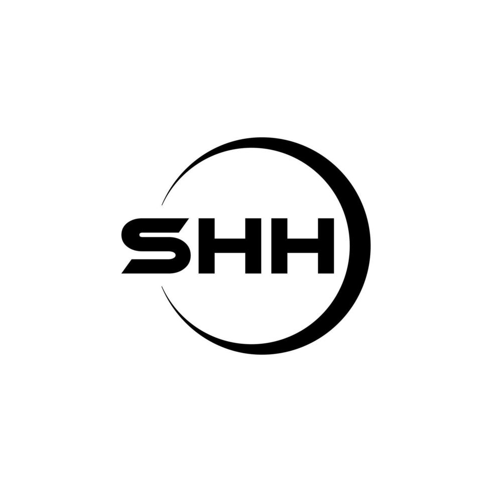 shh brev logotyp design i illustration. vektor logotyp, kalligrafi mönster för logotyp, affisch, inbjudan, etc.