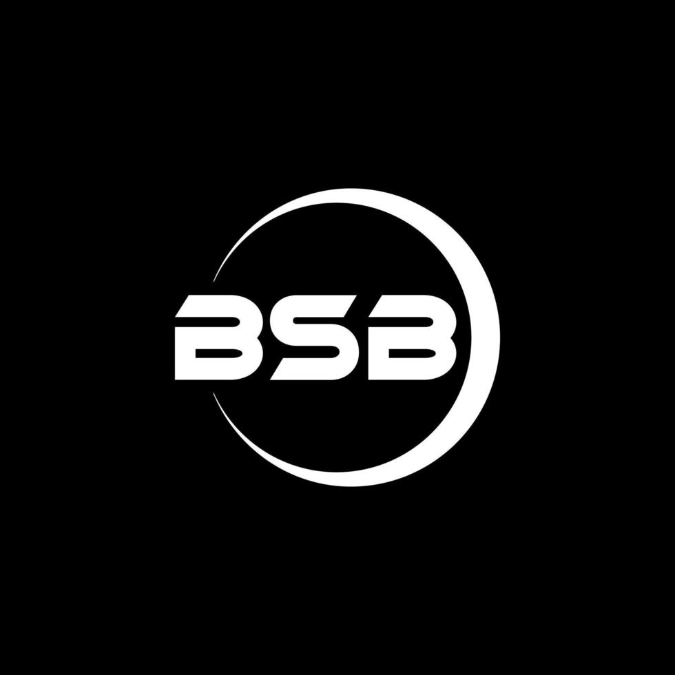 bsb brev logotyp design i illustration. vektor logotyp, kalligrafi mönster för logotyp, affisch, inbjudan, etc.