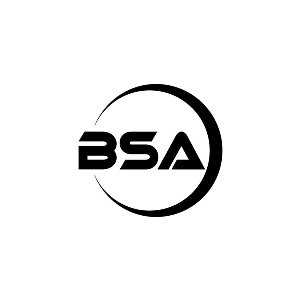 bsa-buchstabe-logo-design in der illustration. Vektorlogo, Kalligrafie-Designs für Logo, Poster, Einladung usw. vektor