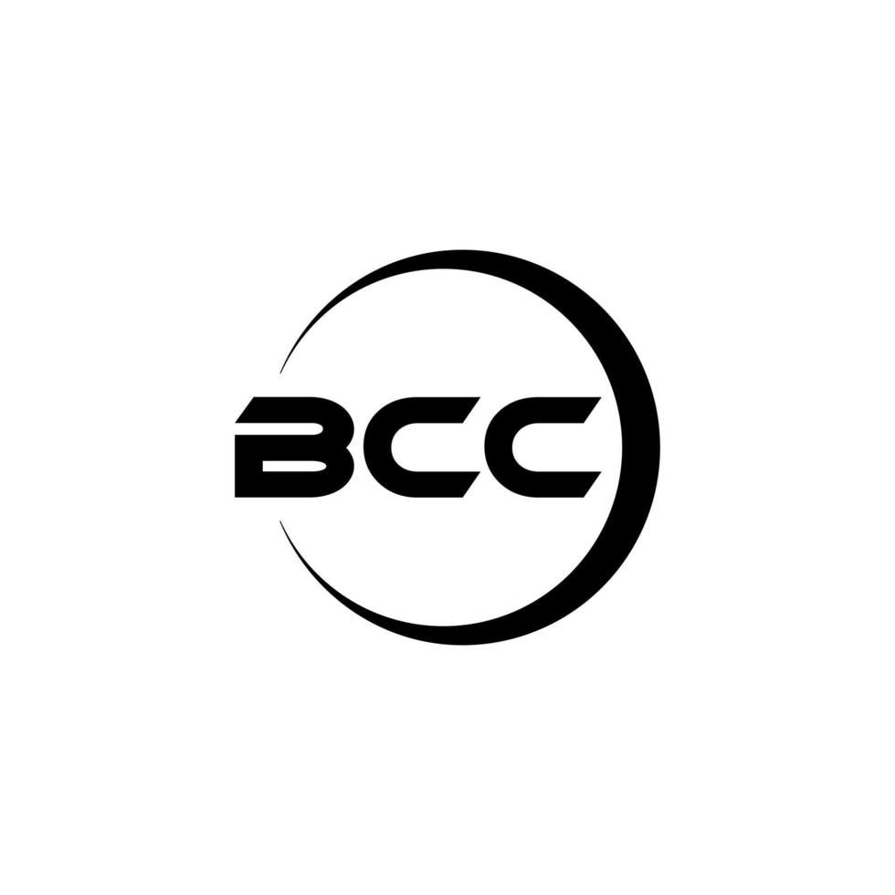 bcc-Brief-Logo-Design in Abbildung. Vektorlogo, Kalligrafie-Designs für Logo, Poster, Einladung usw. vektor