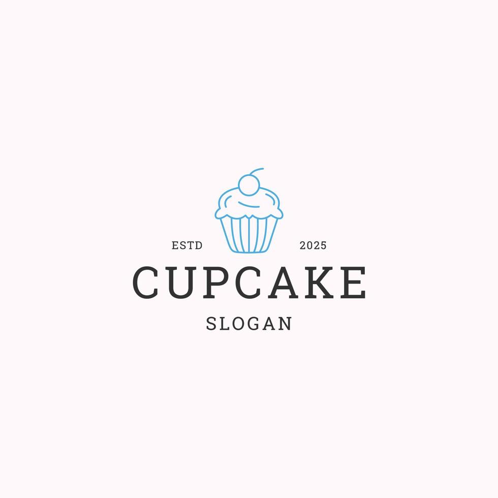 Tasse Kuchen Logo Symbol Design Vorlage Vektor Illustration