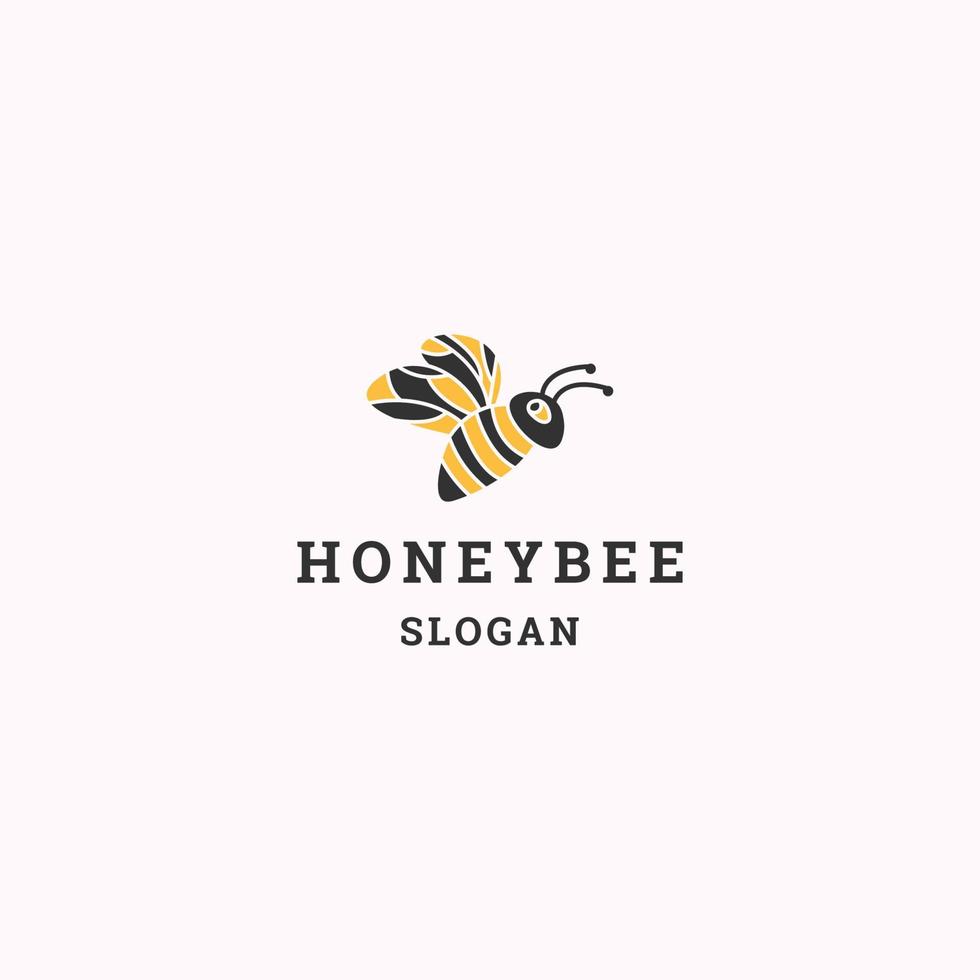 Honigbienen-Logo-Symbol-Design-Vorlage-Vektor-Illustration vektor