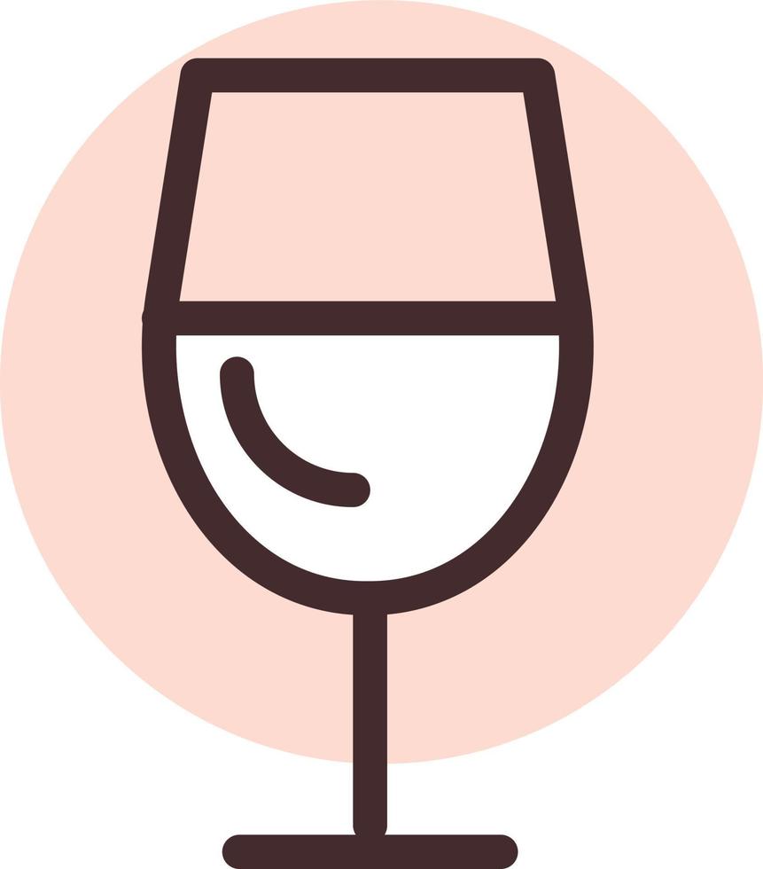 Glas Weißwein, Illustration, Vektor, auf weißem Hintergrund. vektor