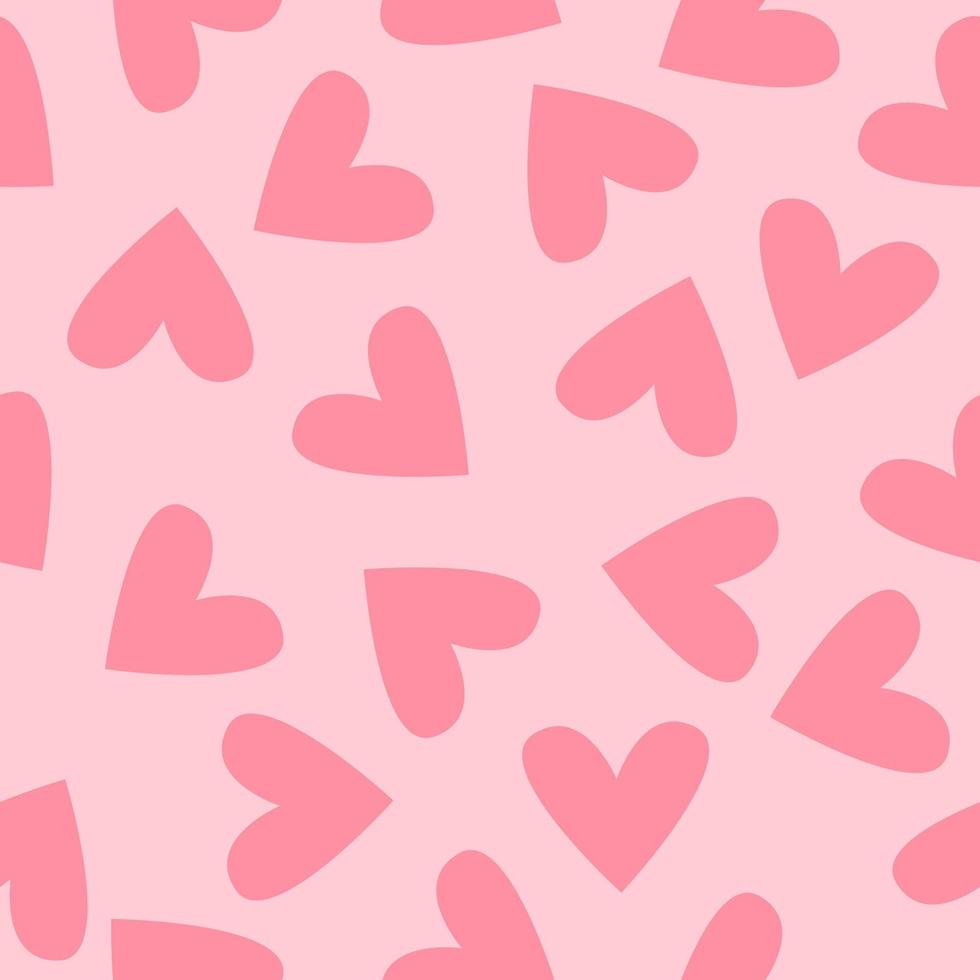 rosa Herzen auf nahtlosem Muster des rosa Hintergrundes vektor