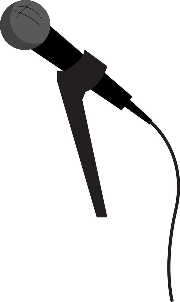 en svart mikrofon, vektor eller Färg illustration.