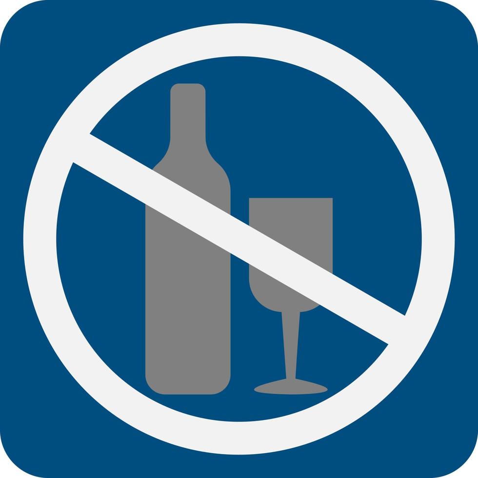 Alkohol verboten, Illustration, Vektor, auf weißem Hintergrund. vektor