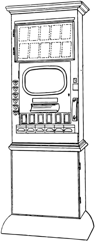 Vintage Illustration des Verkaufsautomaten. vektor