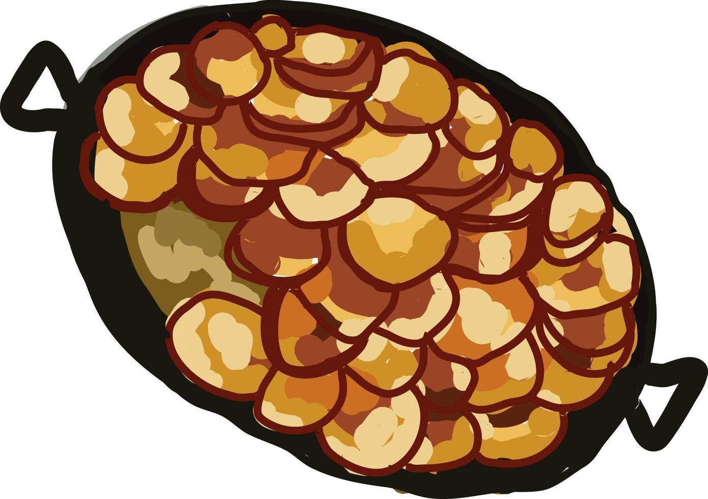 bakad potatis, illustration, vektor på vit bakgrund.