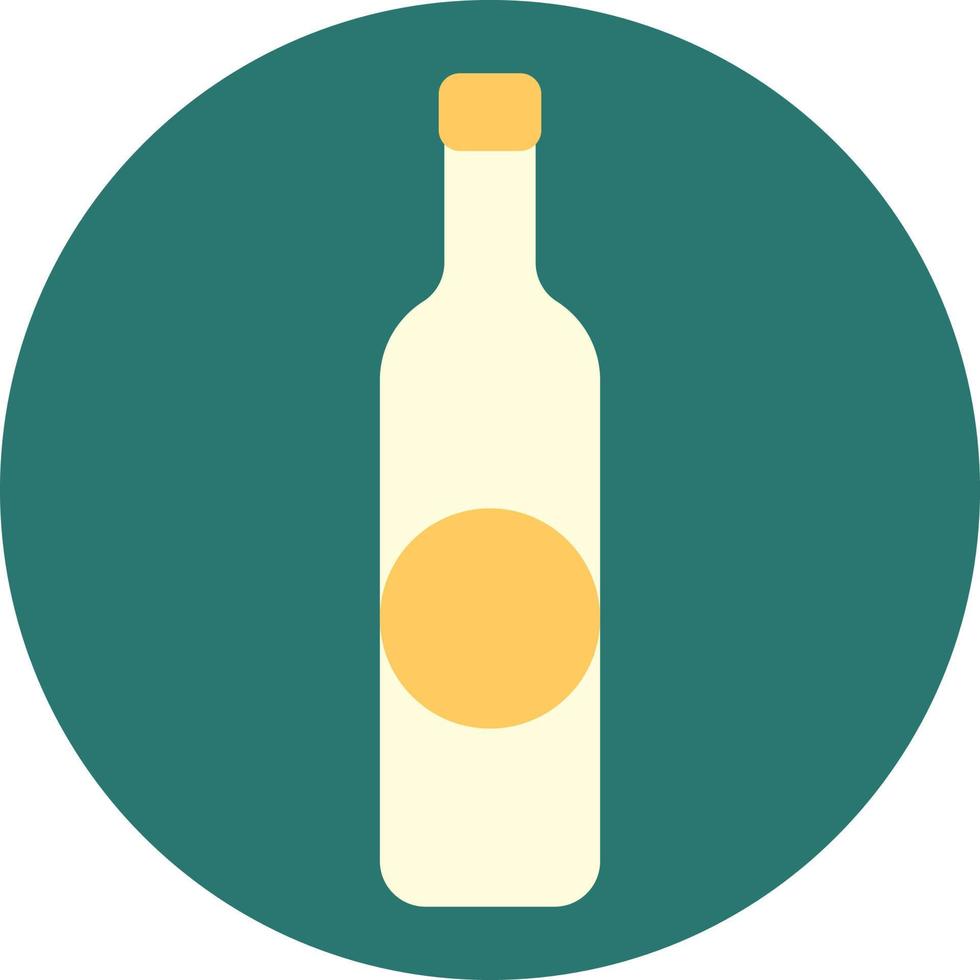 vin flaska, illustration, vektor på en vit bakgrund.