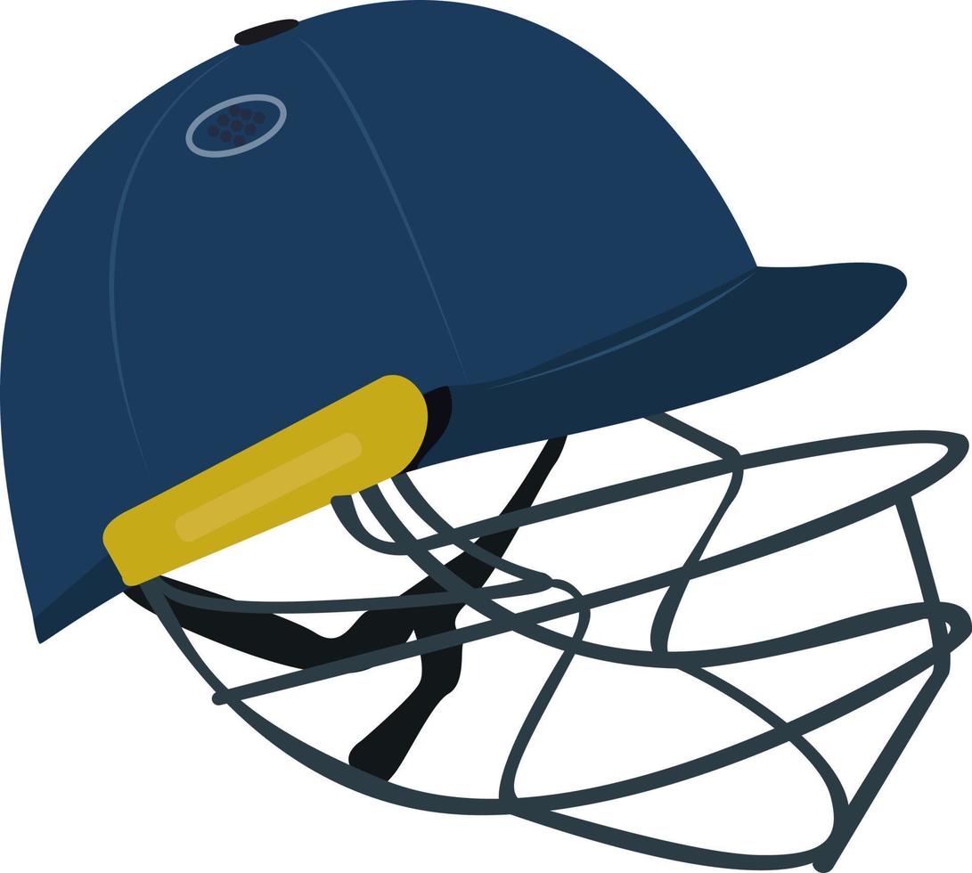 Cricket-Helm, Illustration, Vektor auf weißem Hintergrund.