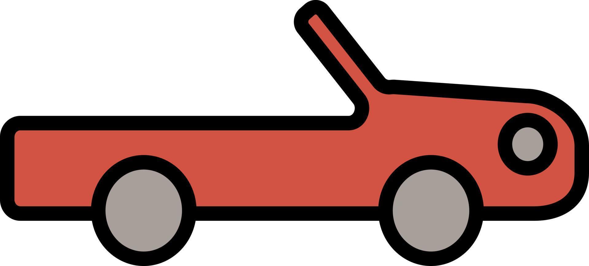 rotes Cabriolet, Illustration, Vektor, auf weißem Hintergrund. vektor