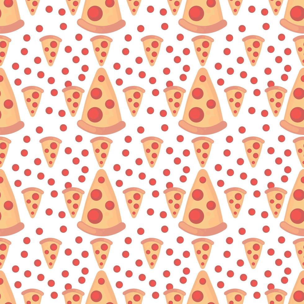 Pizzastückmuster, Illustration, Vektor auf weißem Hintergrund.