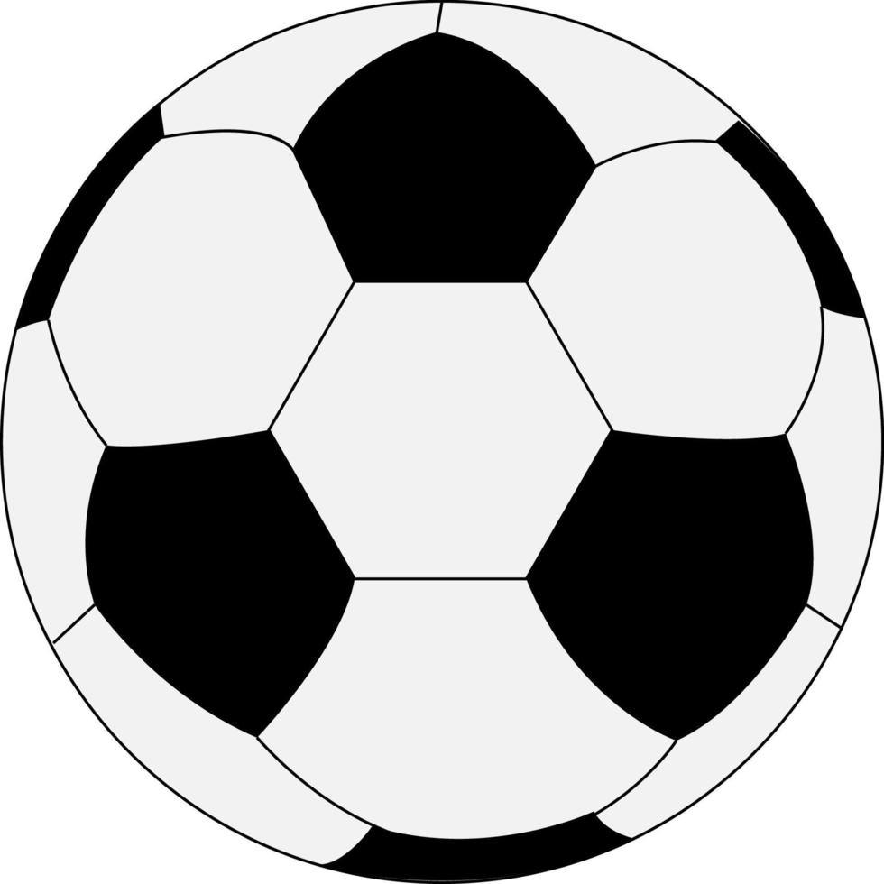 fotboll boll, illustration, vektor på vit bakgrund.