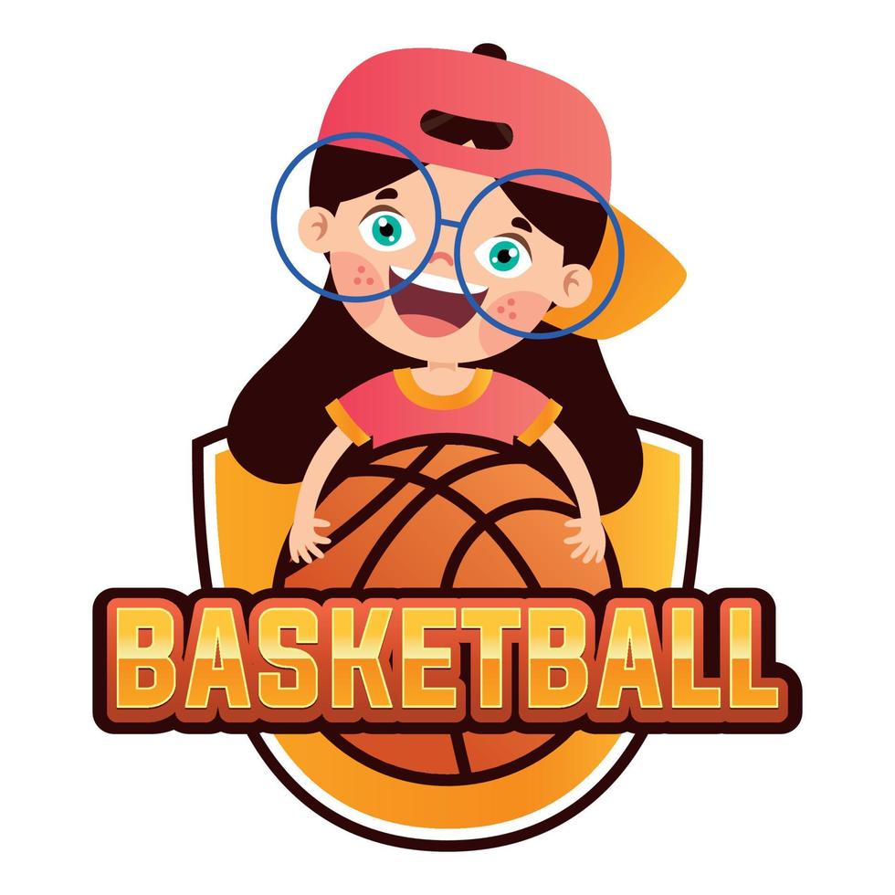Logodesign für Basketballsport vektor