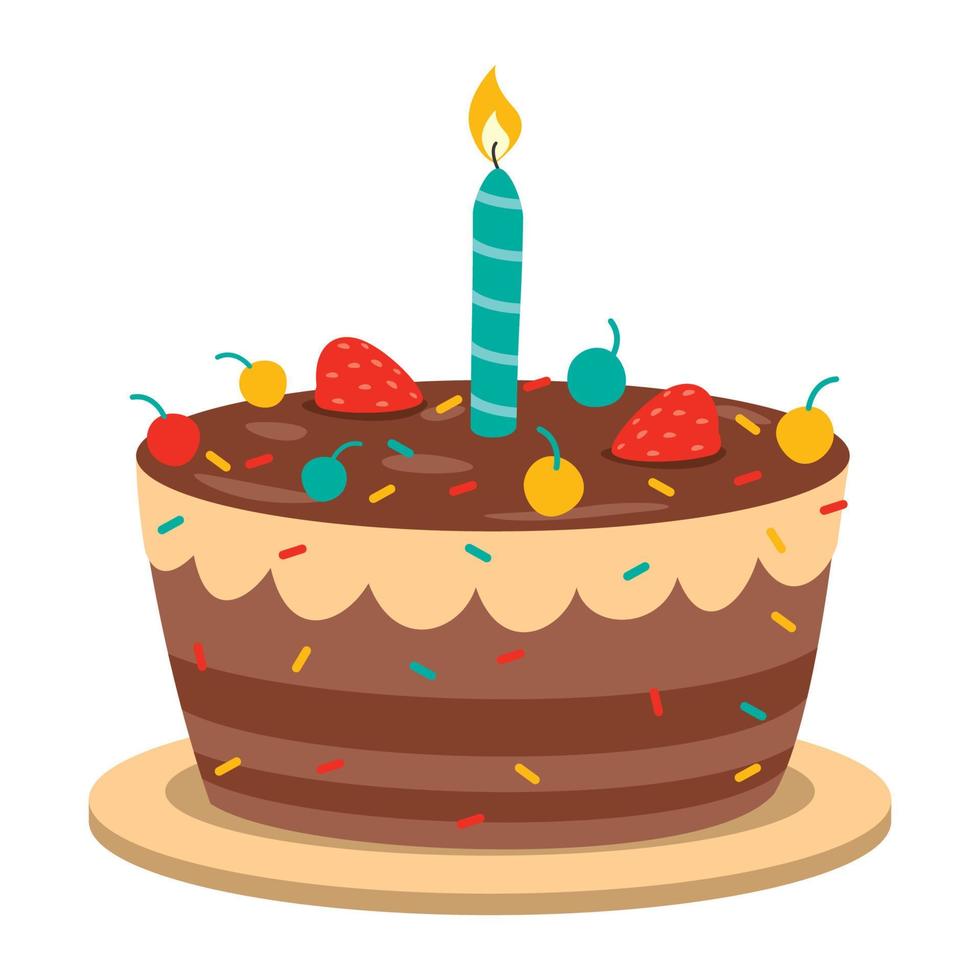 illustration av en födelsedag kaka vektor