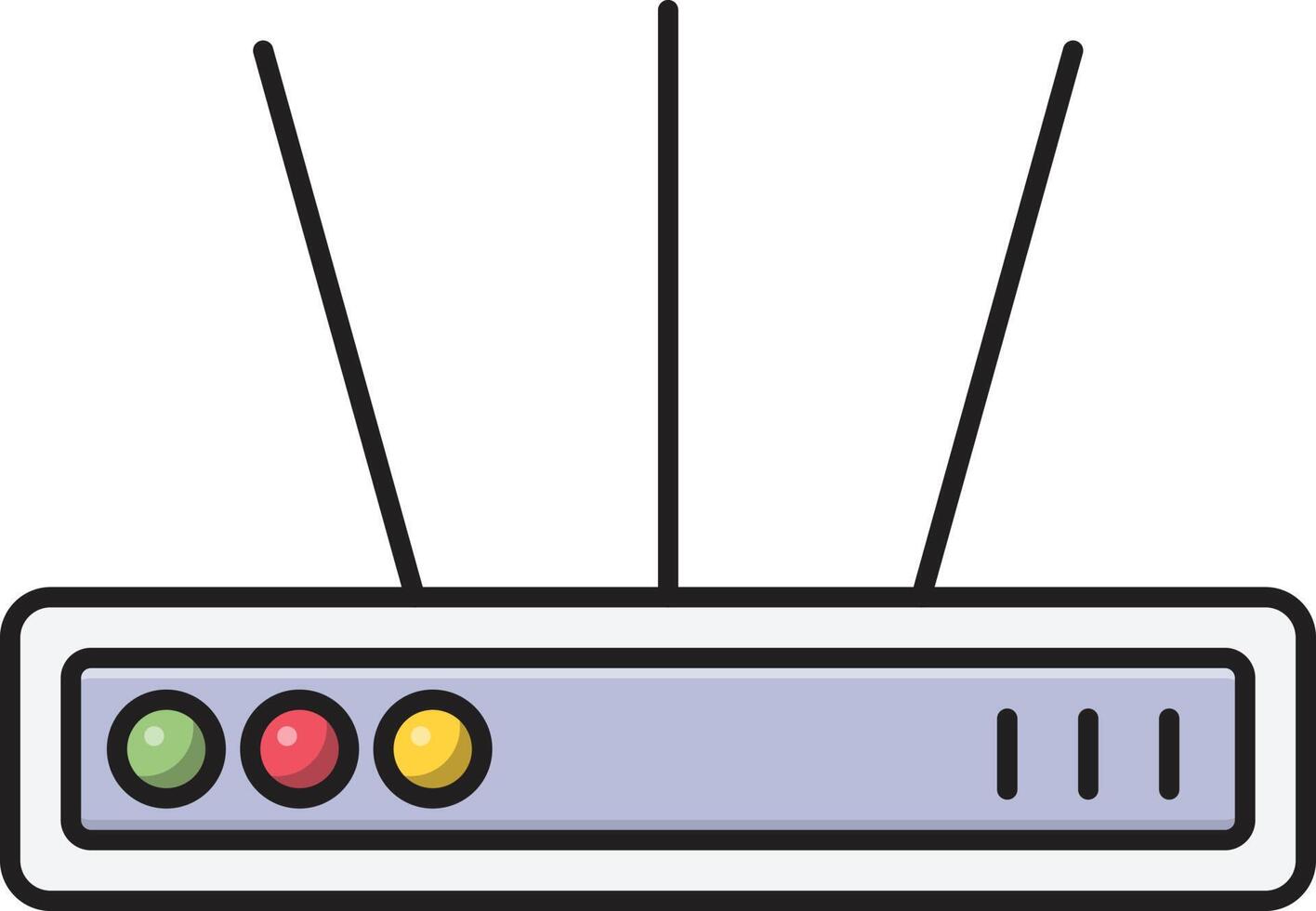 modem-vektorillustration auf einem hintergrund. hochwertige symbole. vektorikonen für konzept und grafikdesign. vektor