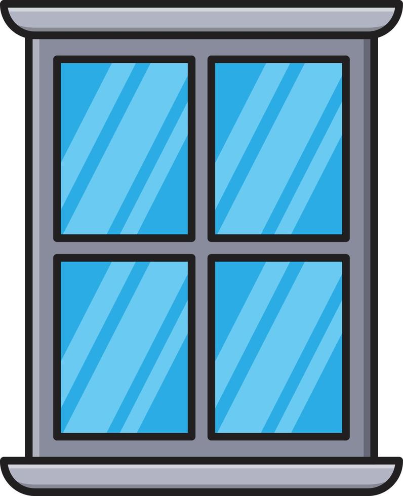 fenstervektorillustration auf einem hintergrund. hochwertige symbole. vektorikonen für konzept und grafikdesign. vektor