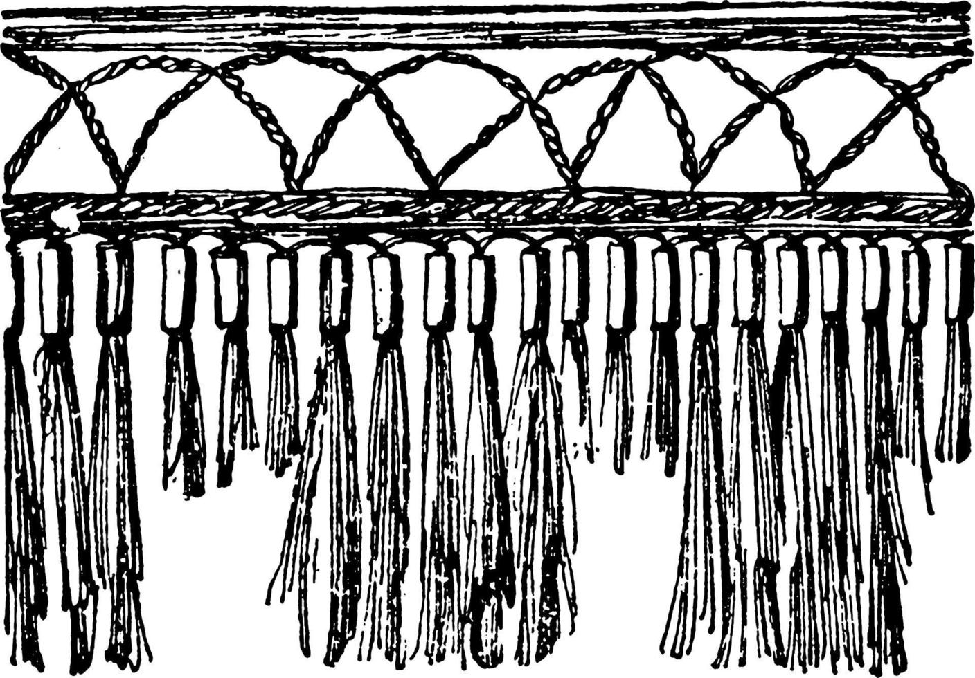 indisch-mexikanische Beutelvalenz, Vintage-Illustration. vektor