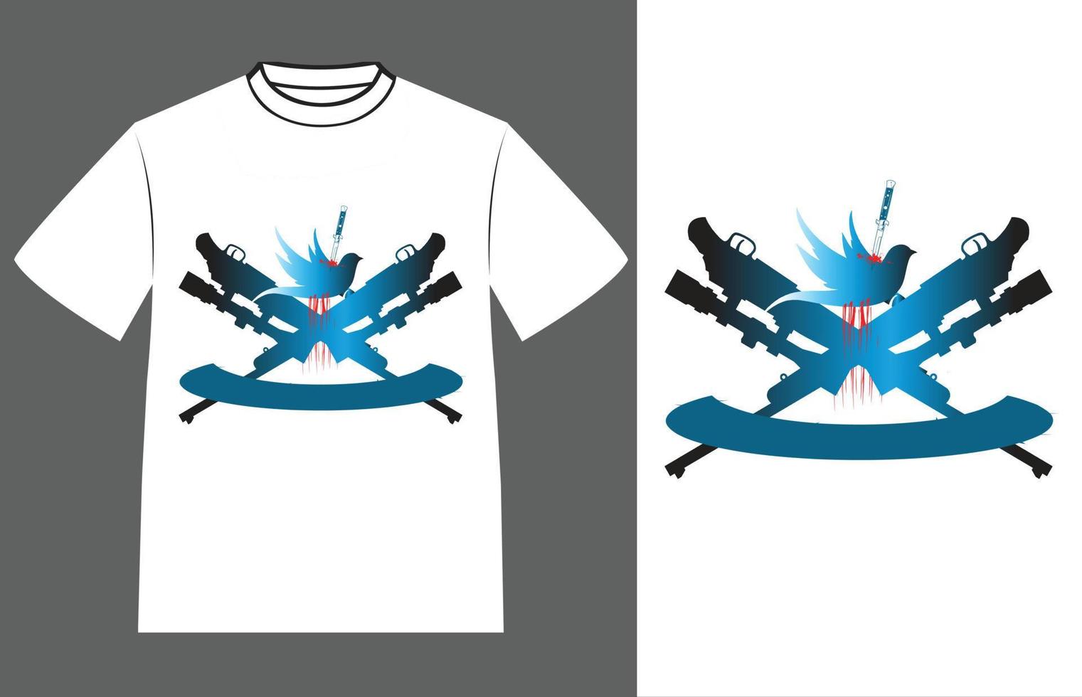 Jagdvogel-T-Shirt-Design vektor