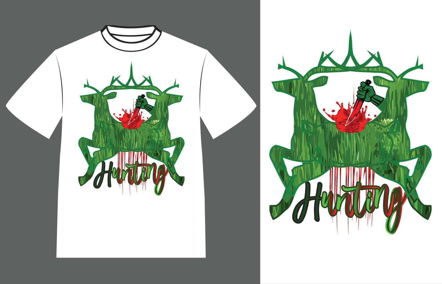 Jagd-T-Shirt-Design-Kunst vektor