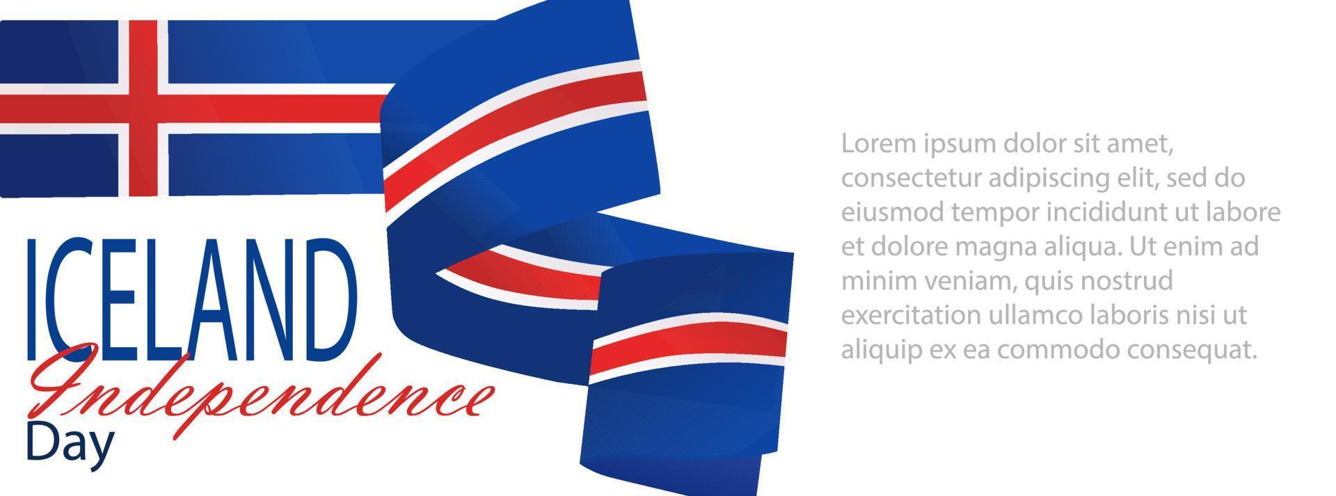 Island Unabhängigkeitstag abstrakte Hintergrundvektorillustration vektor