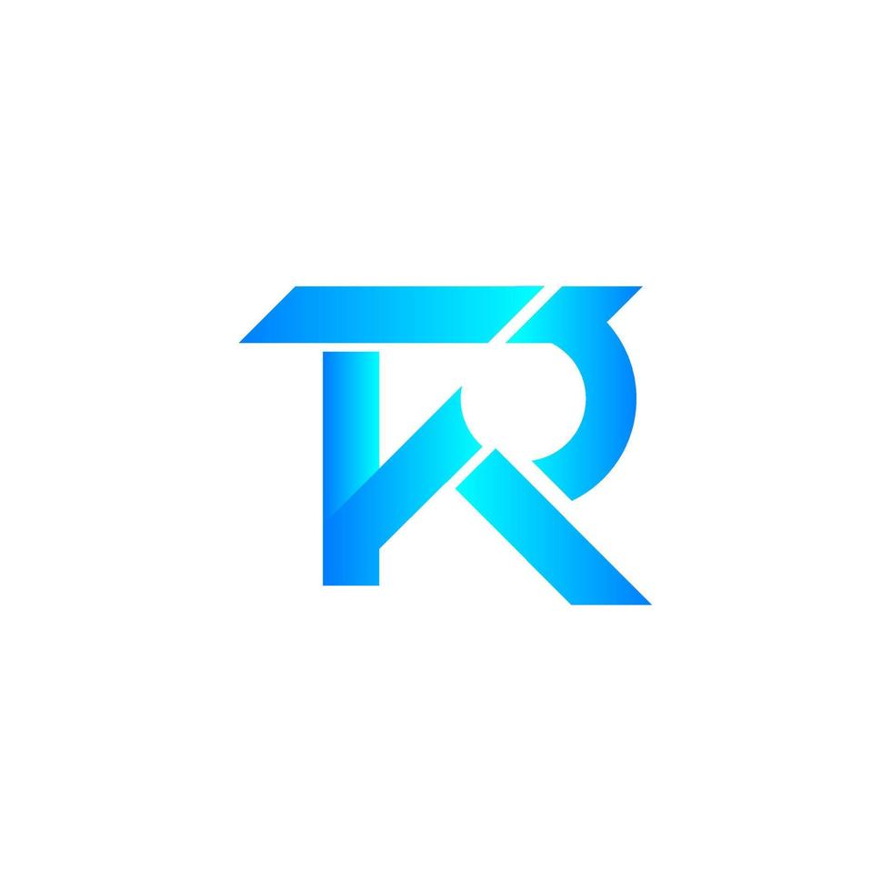 brev t och r logotyp vektor design första logotyp tr