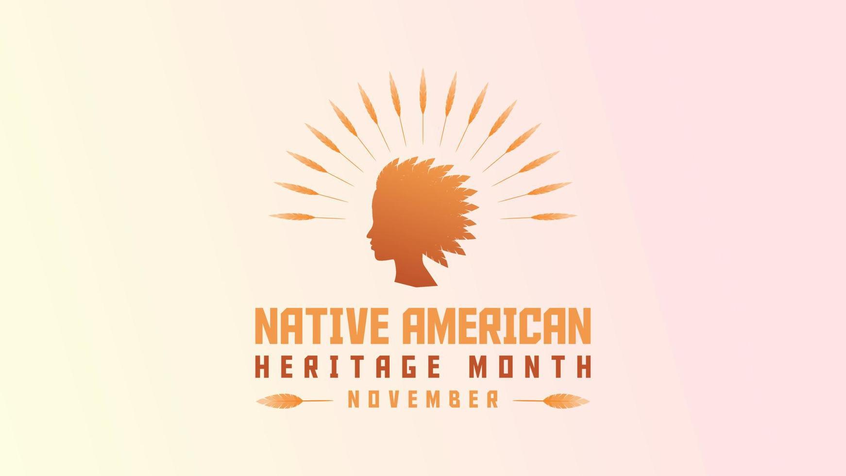 inföding amerikan arv månad. bakgrund design med abstrakt ornament fira inföding indianer i amerika. vektor