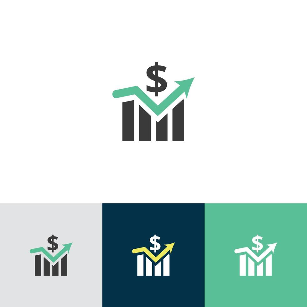 Glyph-Vektorsymbol für Geschäftsgewinn - ui-Symbolvektor. wachsende Ikone. Vektor-Gewinn-Illustration. vektor