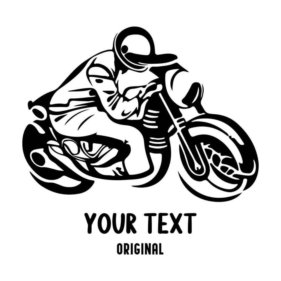 motorcykel logotyp vektor. vektor