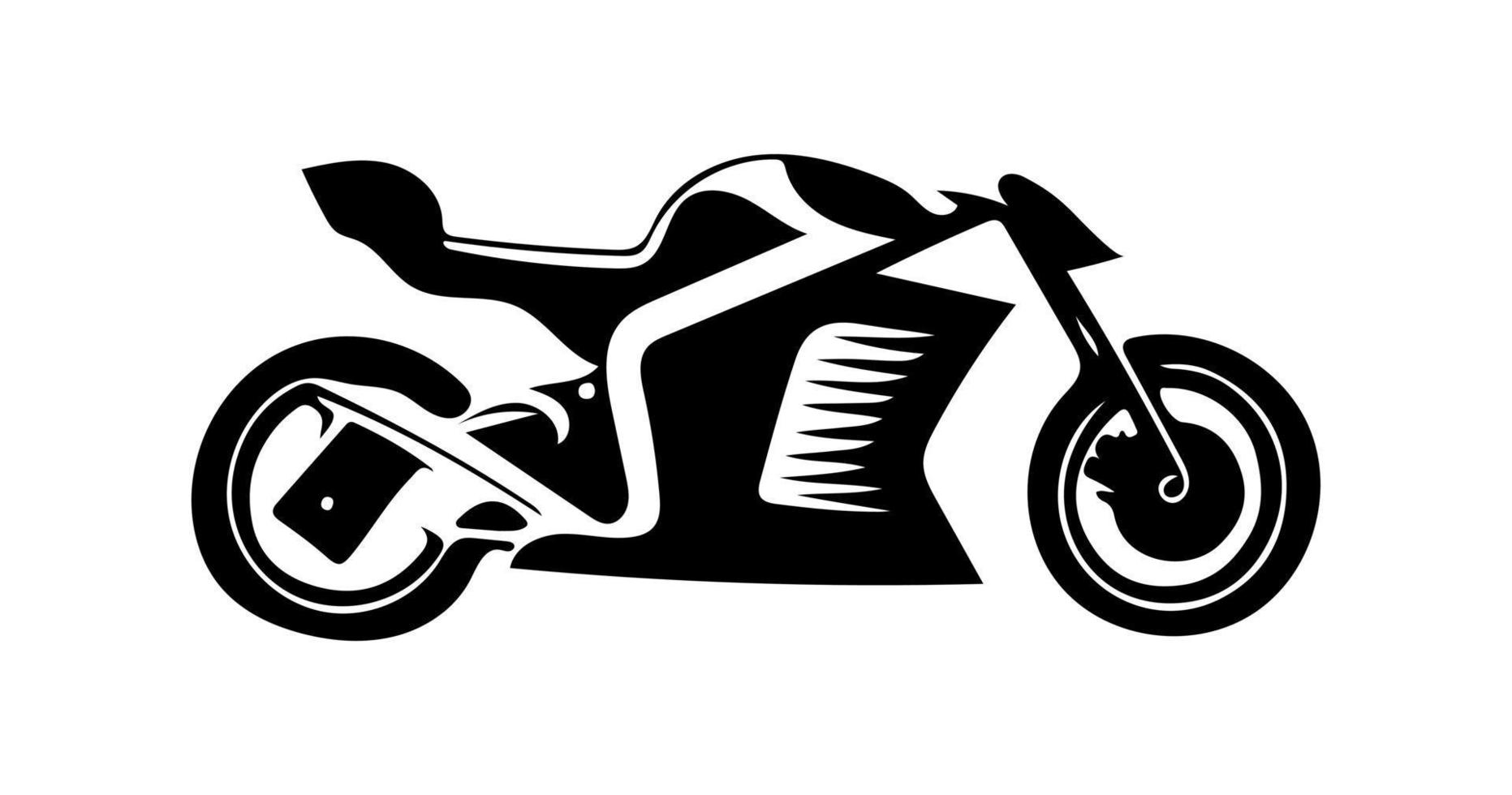 motorcykel logotyp vektor. vektor