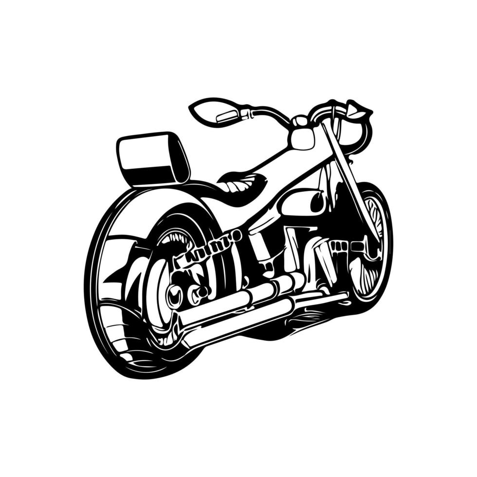 motorcykel logotyp vektor. vektor