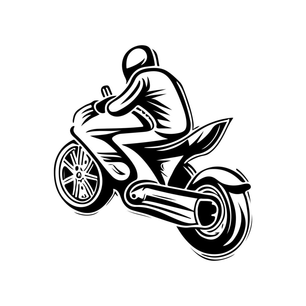 motorcykel logotyp vektor. vektor