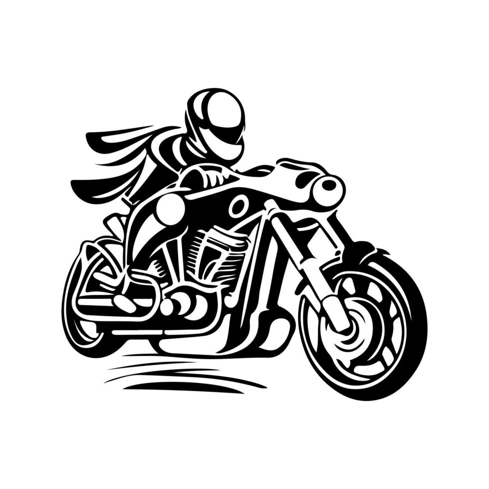 motorcykel logotyp vektor. vektor