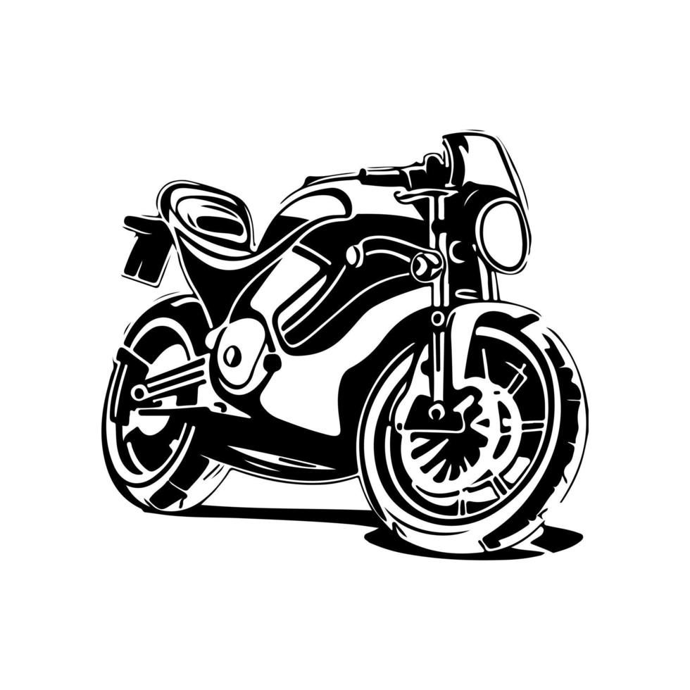 motorcykel logotyp vektor. vektor