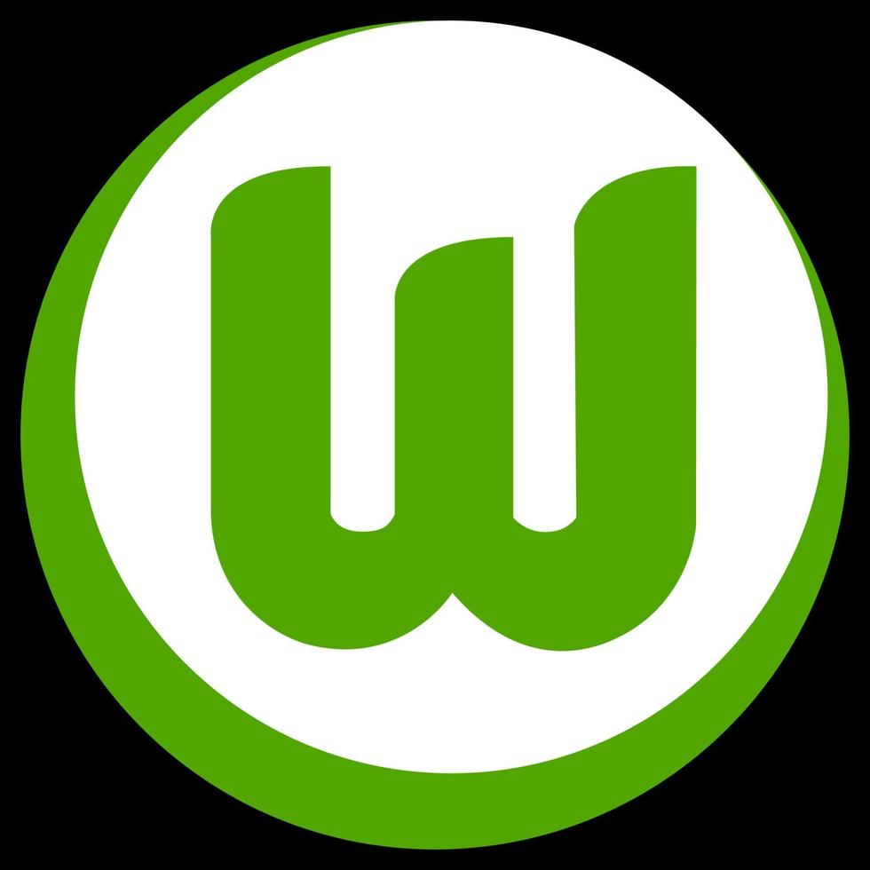 Logo des deutschen Fußballvereins Wolfsburg. Vektorbild. vektor