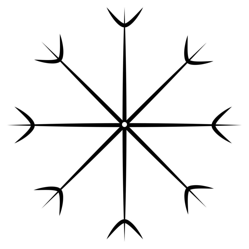 översikt teckning av en snöflinga på en transparent bakgrund i en minimalistisk stil. linje konst. ikon. isolera vektor