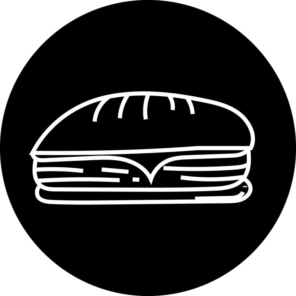 fett smörgås, ikon illustration, vektor på vit bakgrund