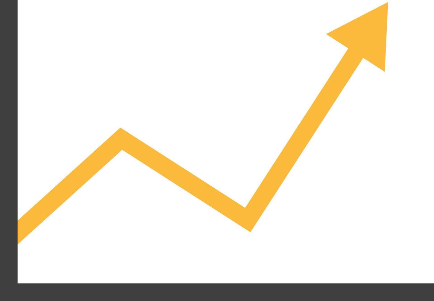 Finanzdiagramm, Illustration, Vektor auf weißem Hintergrund.