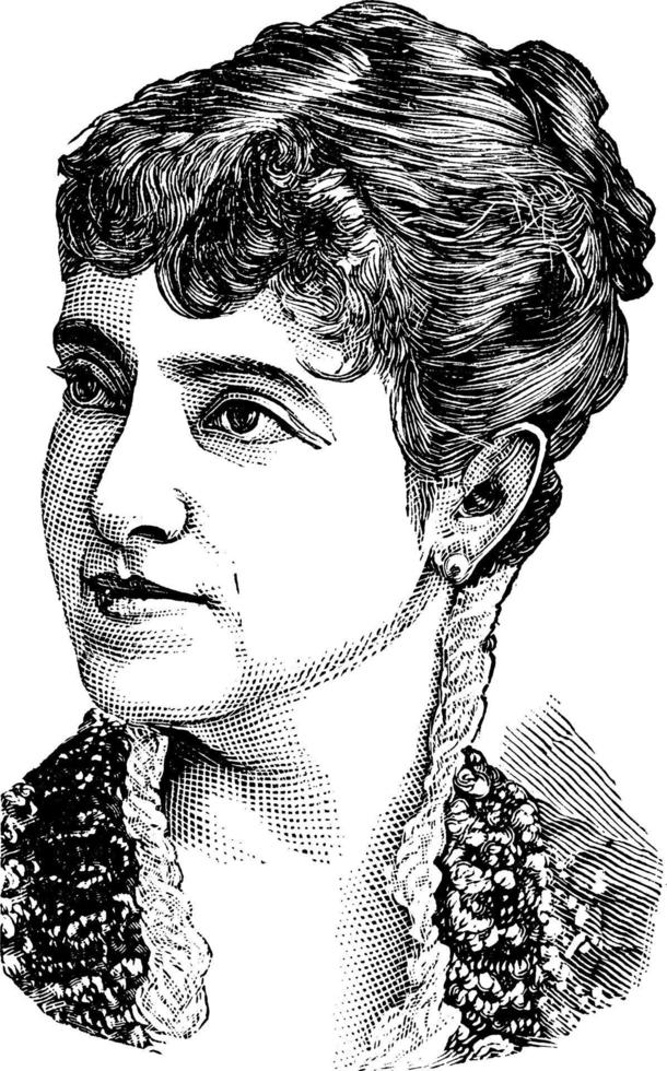 adelina m. c. patti, årgång illustration vektor