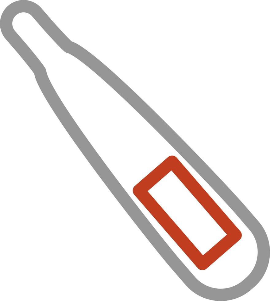 kleines Thermometer, Illustration, Vektor auf weißem Hintergrund.