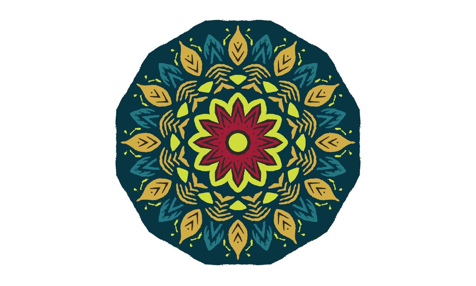 Luxus-Mandala-Design-Vektor-Hintergrund Vintage abstrakte Blumenmuster-Design vektor