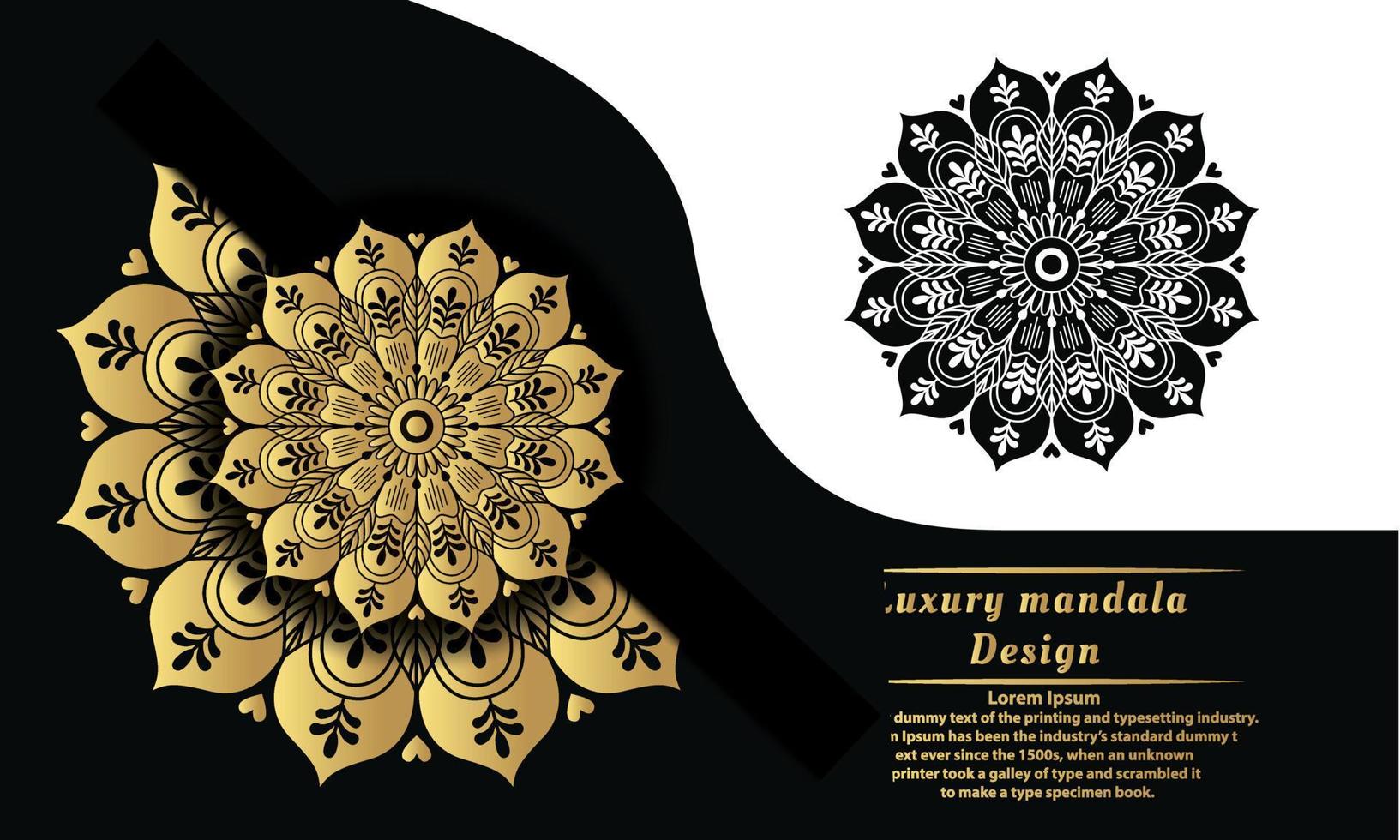 Luxus-Mandala-Design-Vektor-Hintergrund Vintage abstrakte Blumenmuster-Design vektor